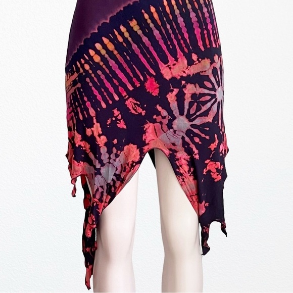 StretchyHippie Tie Dye Boho Festival Comfy Beach Dress Coverup Standard Size - Picture 4 of 8